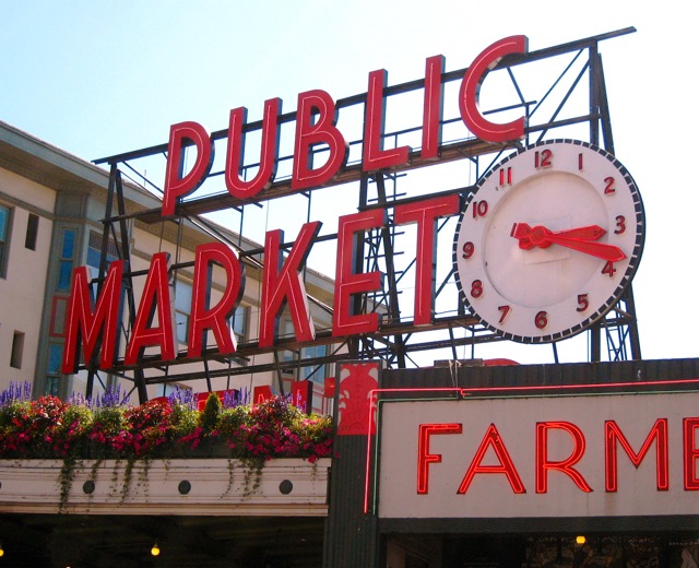 <b>パイクプレース･マーケット</b>は、シアトルで最も有名な観光スポット